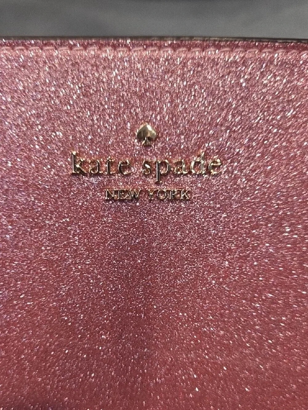 kate spade Pink Glitter Tote with Dual Shoulder Straps